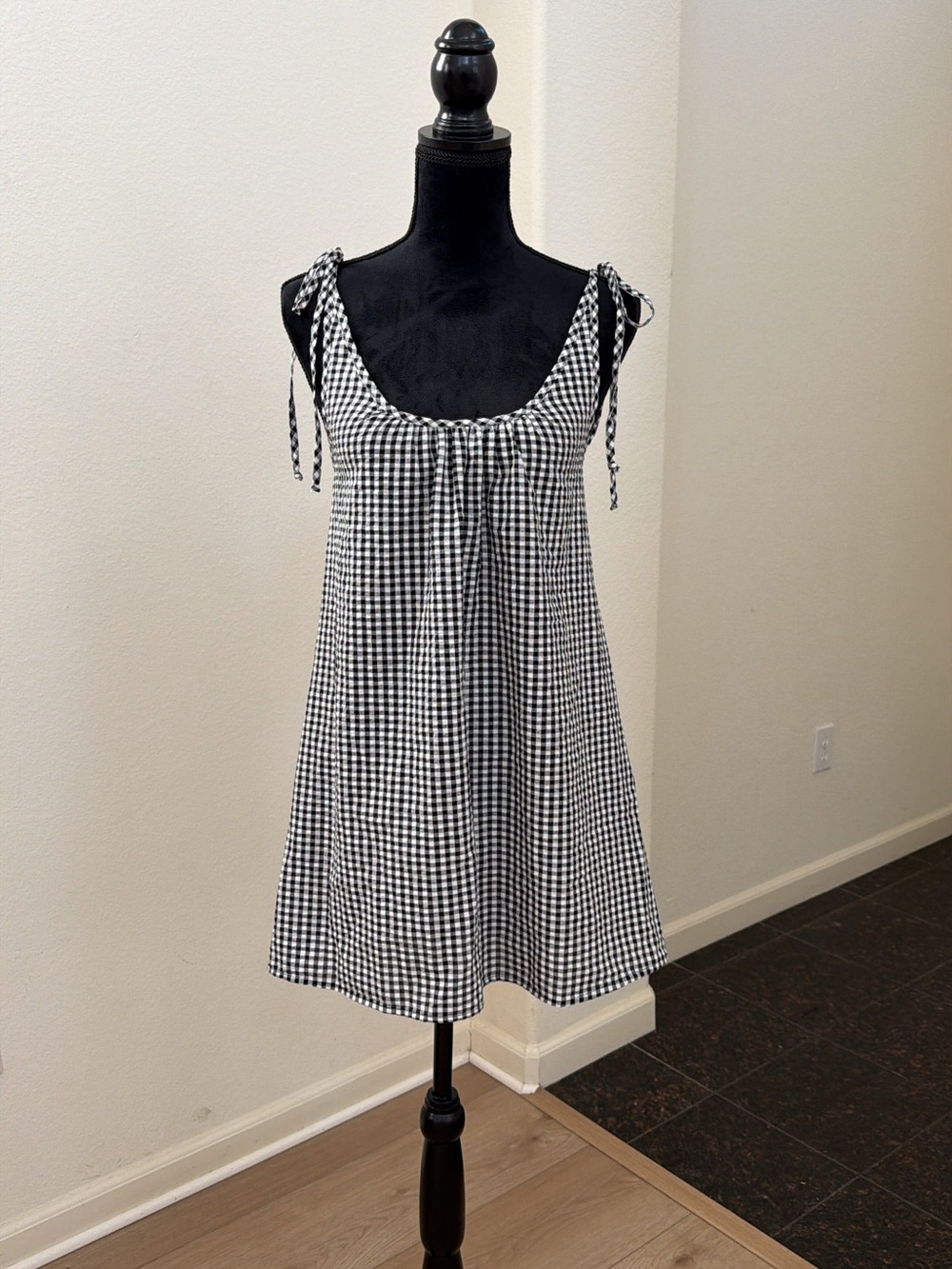 Sunday Ritual Sabrina Gingham Seersucker Mini Dress NWT XS